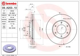 BREMBO 09A20310 - DISCO DE FRENO