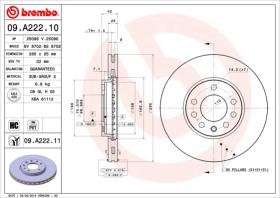 BREMBO 09A22210 - DISCO DE FRENO