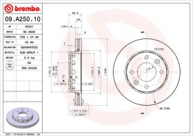 BREMBO 09A25010 - DISCO DE FRENO