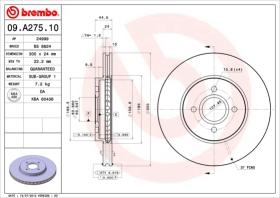 BREMBO 09A27510 - DISCO DE FRENO