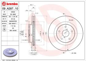 BREMBO 09A28710 - DISCO FRENO