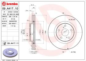 BREMBO 09A41711 - DISCO DE FRENO