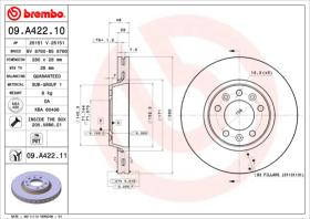 BREMBO 09A42210 - DISCO DE FRENO