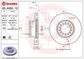 BREMBO 09A56210 - DISCO IVECO EUROCARGO