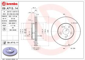 BREMBO 09A71314 - DISCO DE FRENO