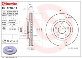 BREMBO 09A71611 - DISCO DE FRENO