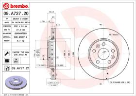 BREMBO 09A72720 - DISCO DE FRENO