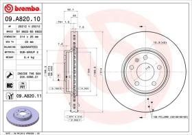BREMBO 09A82010 - DISCO DE FRENO