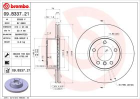 BREMBO 09B33721 - DISCO DE FRENO