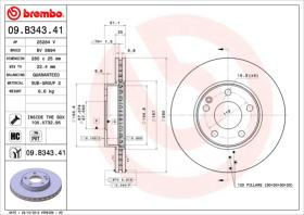 BREMBO 09B34341 - DISCO DE FRENO