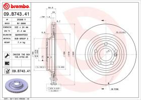 BREMBO 09B74341 - DISCO DE FRENO