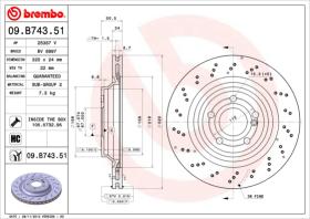 BREMBO 09B74351 - DISCO DE FRENO