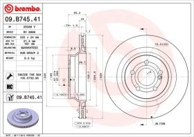 BREMBO 09B74541 - DISCO DE FRENO