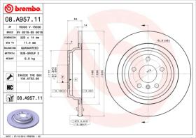 BREMBO 08A95711 - DISCO DE FRENO