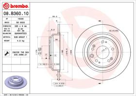 BREMBO 08B36010 - DISCO DE FRENO