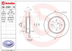 BREMBO 08C06110 - DISCO DE FRENO