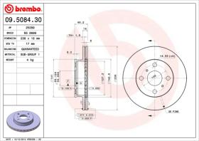BREMBO 09508430 - DISCO DE FRENO