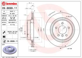 BREMBO 09869911 - DISCO DE FRENO