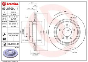 BREMBO 09870011 - DISCO DE FRENO