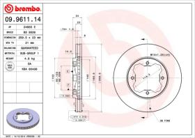 BREMBO 09961114 - DISCO DE FRENO