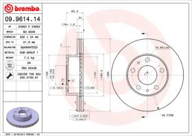 BREMBO 09961414 - DISCO DE FRENO