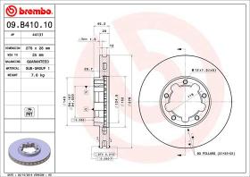 BREMBO 09B41010 - DISCO DE FRENO