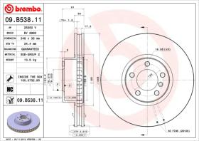 BREMBO 09B53811 - DISCO DE FRENO