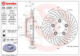 BREMBO 09C08711 - DISCO DE FRENO