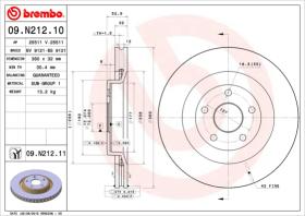 BREMBO 09N21211 - DISCO DE FRENO