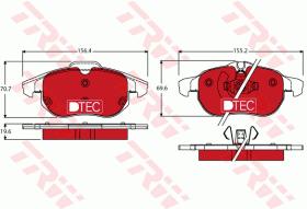 TRW GDB1613DTE - PASTILLAS DE FRENO DTEC