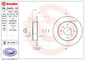 BREMBO 08544311 - DISCO DE FRENO