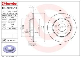 BREMBO 08A02911 - DISCO DE FRENO