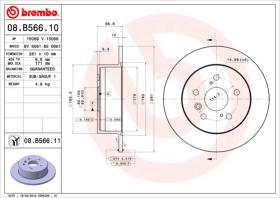 BREMBO 08B56611 - DISCO DE FRENO