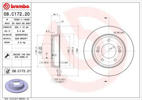 BREMBO 08C17221 - DISCO DE FRENO