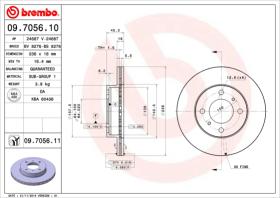 BREMBO 09705611 - DISCO DE FRENO