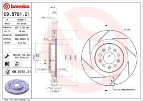 BREMBO 09878121 - DISCO DE FRENO