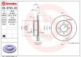 BREMBO 09975320 - DISCO DE FRENO