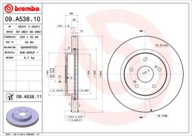 BREMBO 09A53811 - DISCO DE FRENO