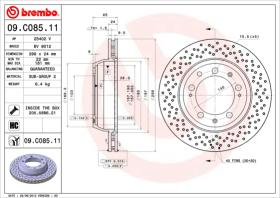 BREMBO 09C08511 - DISCO DE FRENO
