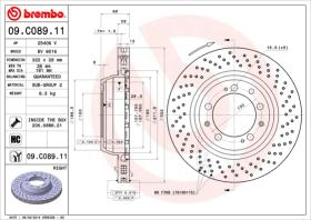 BREMBO 09C08911 - DISCO DE FRENO