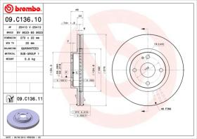 BREMBO 09C13610 - DISCO DE FRENO