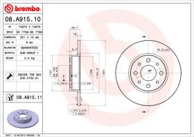BREMBO 08A91511 - DISCO DE FRENO
