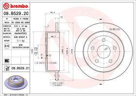 BREMBO 08B52921 - DISCO DE FRENO