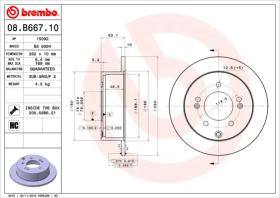 BREMBO 08B66711 - DISCO DE FRENO