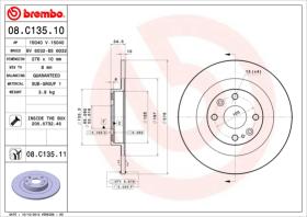 BREMBO 08C13511 - DISCO DE FRENO