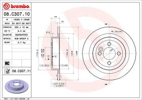 BREMBO 08C30711 - DISCO DE FRENO