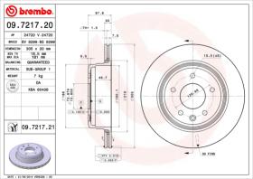 BREMBO 09721721 - DISCO DE FRENO