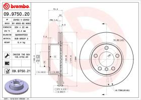 BREMBO 09975021 - DISCO DE FRENO