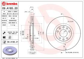 BREMBO 09A18521 - DISCO DE FRENO