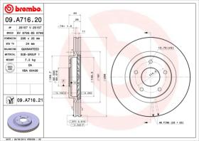 BREMBO 09A71621 - DISCO DE FRENO